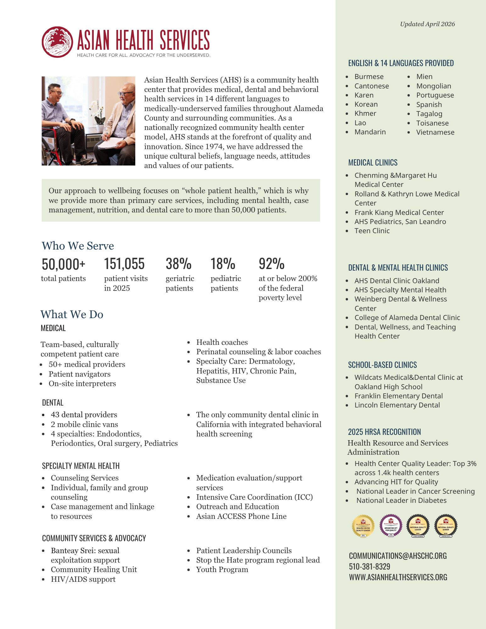 2026 Fact Sheet & Impact